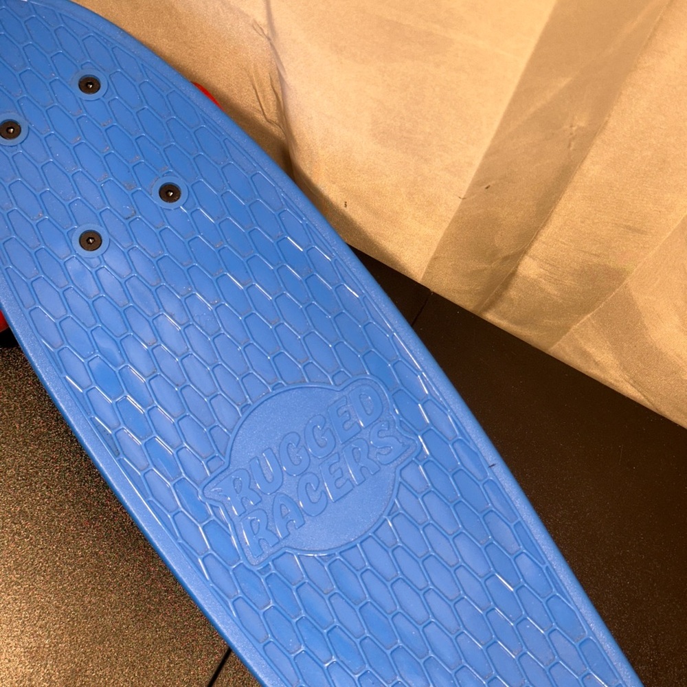Rugged Racers Blue Skateboard
